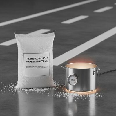 satın al Yüksek Sıcaklıkta Isıtmalı Termoplastik Yol Çizgi Boyası 180°C-200°C, Yansıtıcılık İçin %20 Cam Bilye ve Asfalt ve Betona Güçlü Yapışma Çevrimiçi üretim