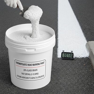 satın al Hızlı Kuruma (3-10 dk) ve Asfalt ve Betona Güçlü Yapışma Özellikli %20 Cam Elyaf İçeren Termoplastik Yol Çizgi Boyası Çevrimiçi üretim