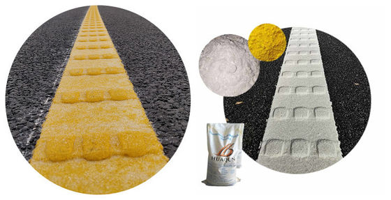 Hızlı kurutma Güçlü aşınma direnci Güçlü yapışkanlık Yüksek kaliteli özelleştirilebilir Beyaz Sarı Konveks Termoplastik Yol İşareti Boya Üreticisi