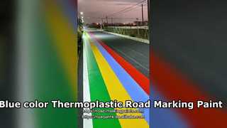 Mavi Termoplastik Yol Çizgi Boyası Uygulaması | Dayanıklı ve Yüksek Görünürlüklü Yol İşaretleme